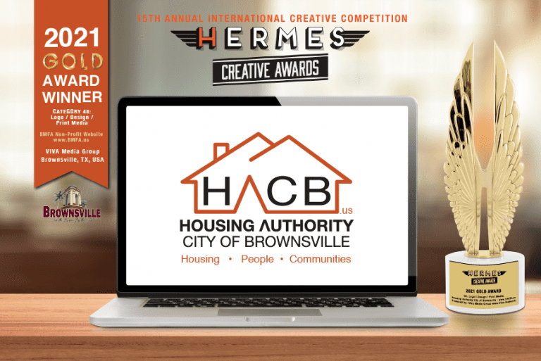 Viva Media Group Brings Home Another “Gold Wings” Award For Housing Authority City of Brownsville Logo, in the 2021 International Hermes Digital Creative Competition!