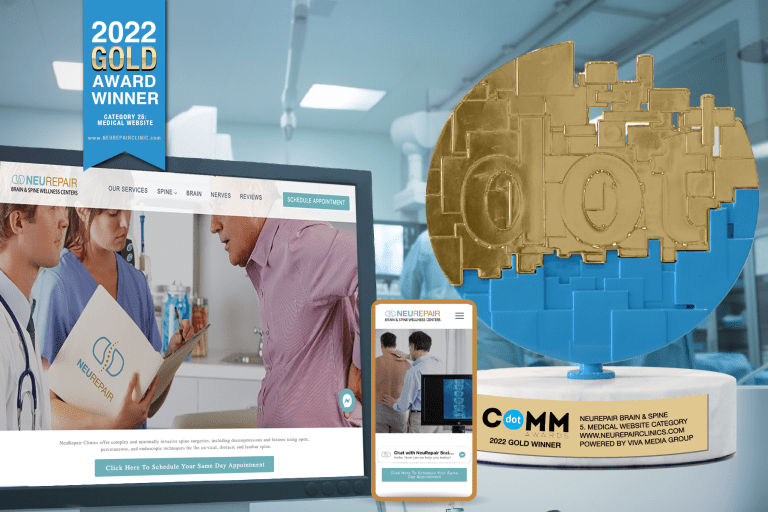 NeuRepair Clinic has won Gold for “Medical Website” at the 2022 International dotCOMM Awards.